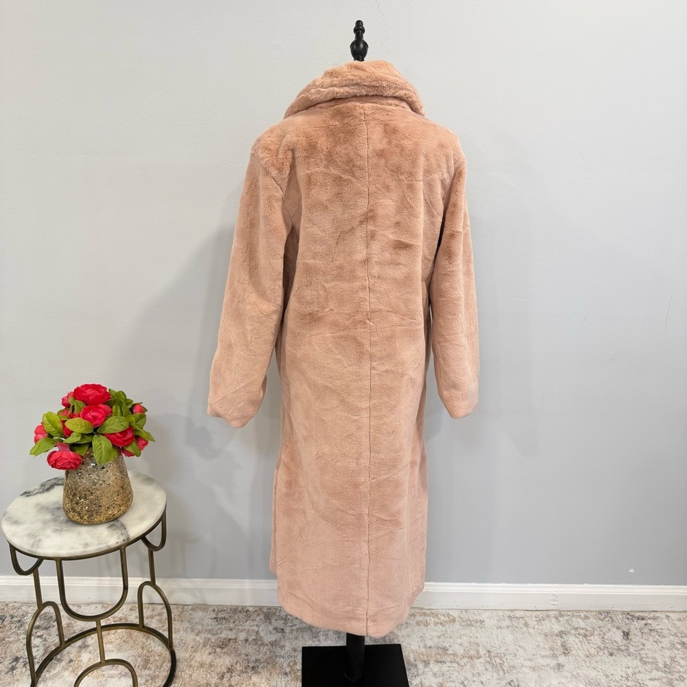 Juicy Couture Light Pink Faux Fur Long Teddy Trench Size Small - Reemoly - Picture 8 of 16